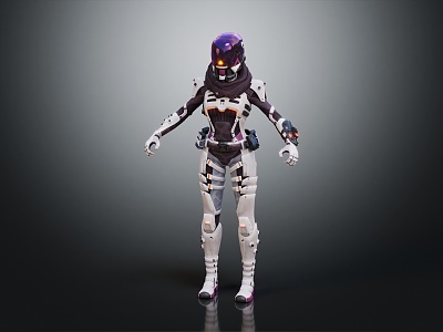 Modern Robot Warrior Mechanical Combat Police Mechanical Armor 3d model