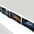 Modern Televisions With Various Screen Displays And Sleek Design Arrangement