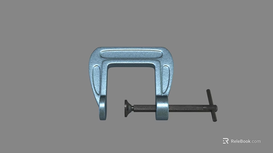 Industrial Heavy Duty Metal G Clamp Tool For Securely Holding Workpieces In Industry 3d model 