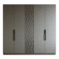 Modern Minimalist Console And Side Cabinet With Perforated Panel And Metal Handles