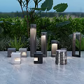 Modern Outdoor Lights With Various Shapes For Garden Patio And Greenery Setting