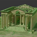 Ancient Classical Temple Model With Tall Columns Stone Steps And Carved Details 3d model