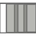 Modern Black Frame Sliding Doors With Clear Glass Multi Panel Design For Interior Exterior
