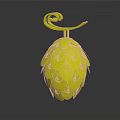 Decorative Ornament Combination With Pink Spiral Top Yellow Edge And Blue Fish Scale Design