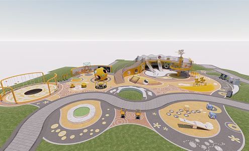 Modern children's play area Children's play area 3d model