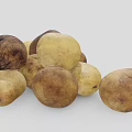 Fresh Pile of Organic Potatoes Featuring Natural Skin Texture and Earthy Colors