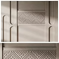 Minimalist Textured Wall Design With Intricate Geometric Patterns And Plaster Decorative Mouldings