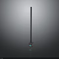 Vertical Metal Pole Structure With Square Base And Small Display Panel