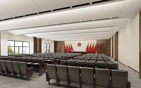 Modern Lecture Hall 3d model