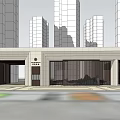 Modern Gate Community Gate 3d model