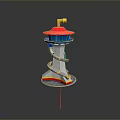 Colorful Multi level Spiral Slide Playground Structure With Red Blue Yellow Parts