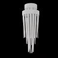Illuminated Modern Wall Lamps With Golden Frame And Transparent Crystal Tassels