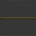 Long Green Military Weapon With Brown Wooden Stand And Metal Components