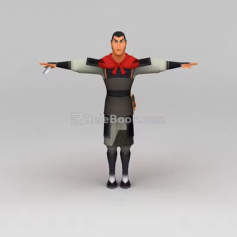 Mulan Game Characters Anime Characters Ancient Man 3d model