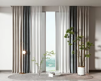 Modern Curtains 3d model