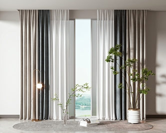 Modern Curtains 3d model