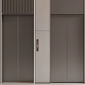 Modern Elevator Interior Design With Sleek Grey Doors In Contemporary Building