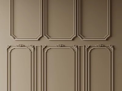 Classic Elegant Gypsum Cornice Wall Decor With Intricate Patterns And Various Styles 3d model