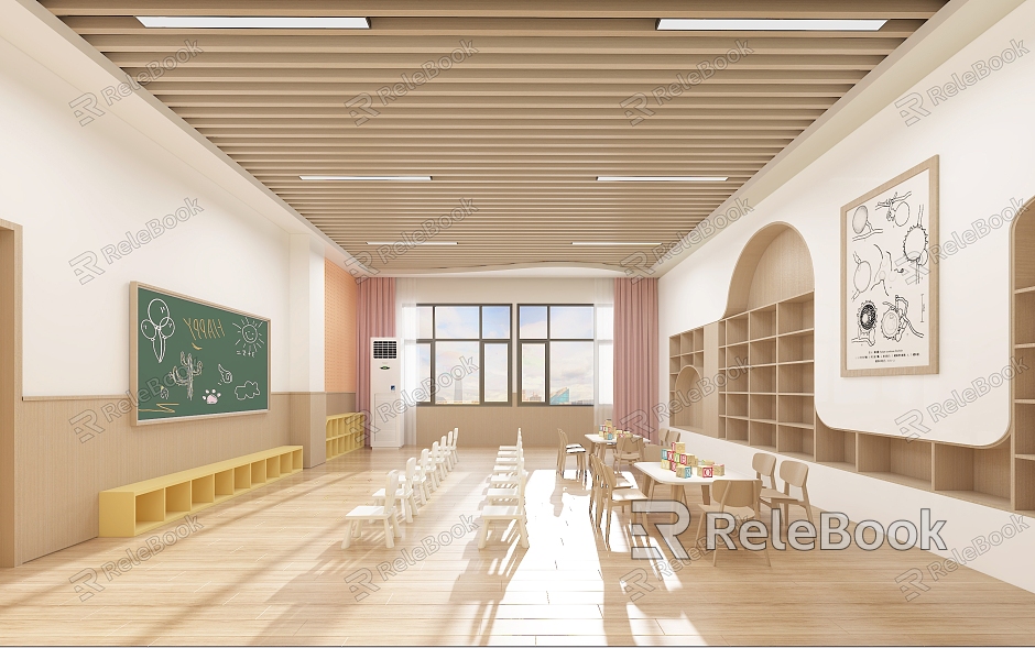 Modern Kindergarten Activity Room Dormitory model