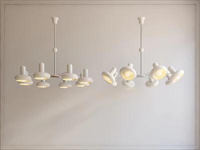 Nordic Chandelier Cream Living Room Chandelier Bauhaus Chandelier Middle Ancient Chandelier 3d model