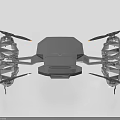 Professional Foldable Multirotor Drone With Grey Body And High Tech Structure