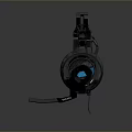 Black Over Ear Headphones With Soft Ear Cushions And Audio Cable