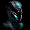 Futuristic Blue And White Helmets With Modern Design On Reflective