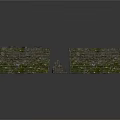 Moss Covered Ancient Broken Stone Walls Architectural Structure Design Details 3d model
