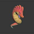 Commercial Equipment Seahorse Shaped Inflatable in Pink and Yellow for Commercial