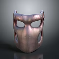 Modern Copper Colored Metal Mask With Mechanical Design And Structural Holes