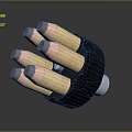 Black Revolver Cylinder Loaded With Golden Bullets On Dark Background