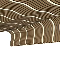 Modern Ceiling With Wavy Line Design And Brown White Stripes For Dynamic Interior 3d model