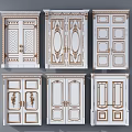 Various Decorative Double Doors With Classic Styles Gold Accents And Panel Details
