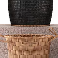 Decorative Woven Storage Baskets In Multi Color Various Styles For Home Organizing 3d model