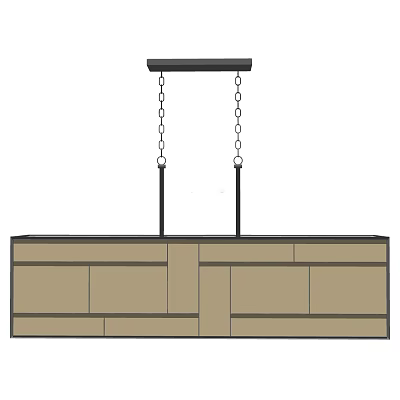 New Chinese Chandelier 3d model