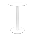 Sleek Modern Metal Side Table With Round Top And Sturdy Base Design For Living Room