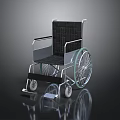 Modern Wheelchair Design With Black Padded Seat Silver Frame And Durable Wheels