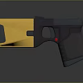 Futuristic Modern Weapon With Yellow Black Color And Ergonomic Grip Design