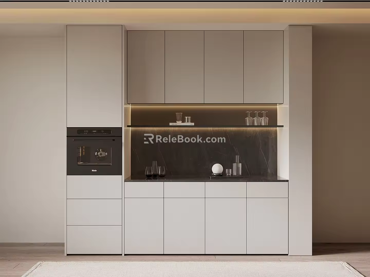Modern Simple Wine Cabinet Sideboard 3d model