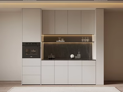 Modern Simple Wine Cabinet Sideboard 3d model