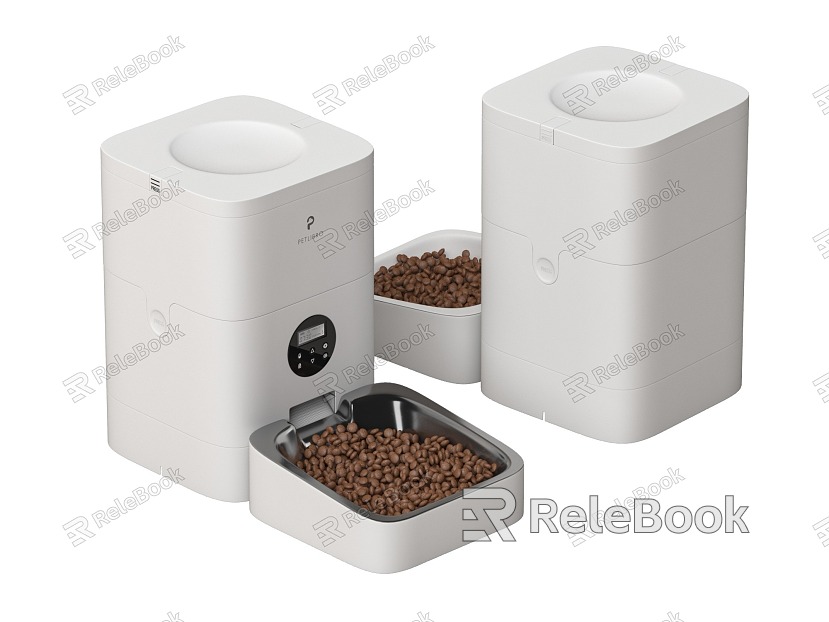 Automatic feeder for cats and dogs Pet feeder Animal tableware model