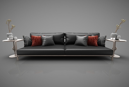 modern double sofa 3d model