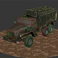 Heavy Duty Military Truck With Camouflage Paint And Large Off Road Tires