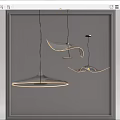 Modern chandelier acrylic chandelier combination 3d model