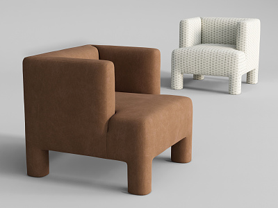 Modern Single Sofa 3d model