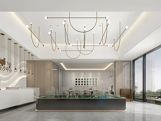 Modern Sales Office Sales Department 3d model