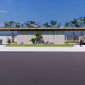 Petermansion Modern Entrance Gate With Stone Wall Green Plant Trees And Outdoor Lighting