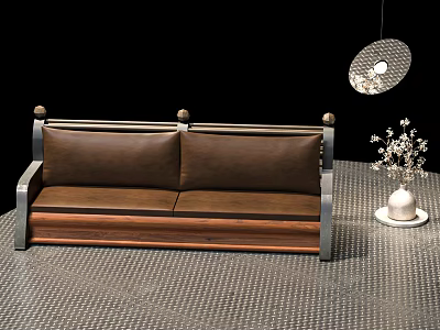 Industrial Multiplayer Sofa Retro Sofa Sofa Combination Iron Sofa 3d model