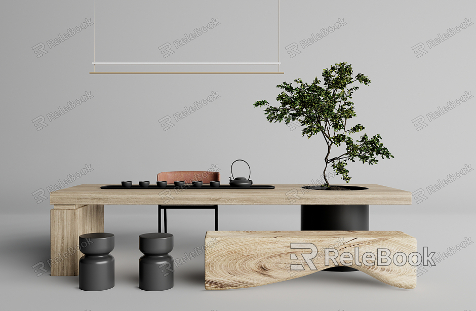 Modern Tea Table and Chair Simple Casual Tea Table and Chair Combination model