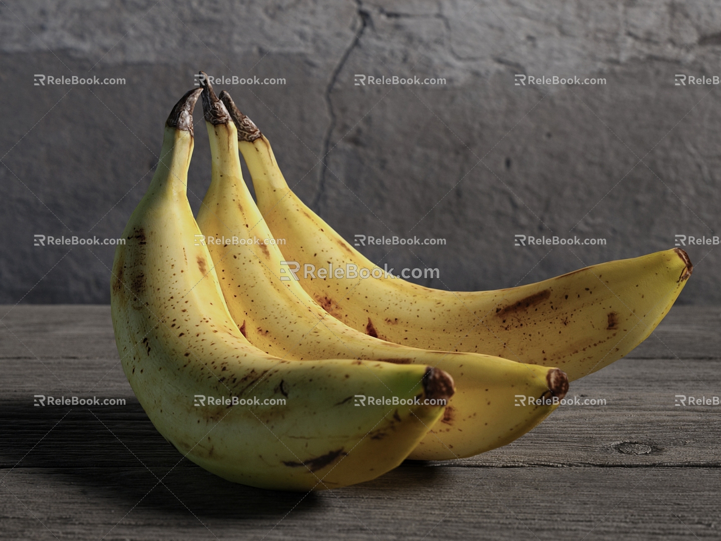 banana fruit ripe banana 3d model